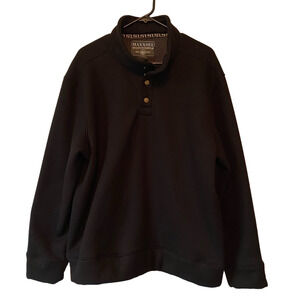 Maxxel Men's L Heavy Duty Outerwear Fleece Sherpa Bonded Waffle Knit Pullover